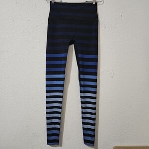 ​K-DEER Signature Stripe Leggings - Alexis Blue Ombre - Size L - Made in USA